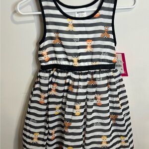 Barbie The Movie Kids Tulle Lined Barbie Print Dress Size S
